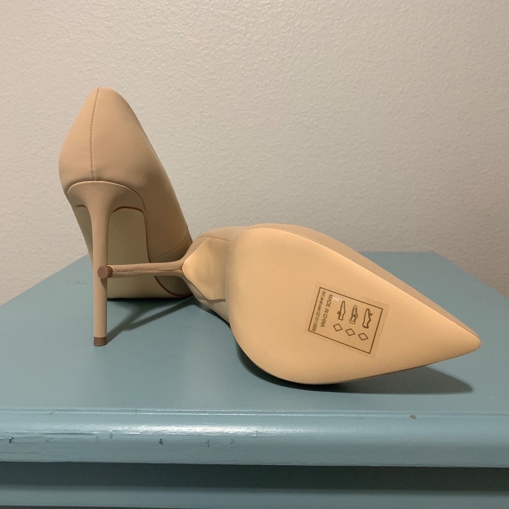 Cream High Heel Shoes - Picture 4 of 6